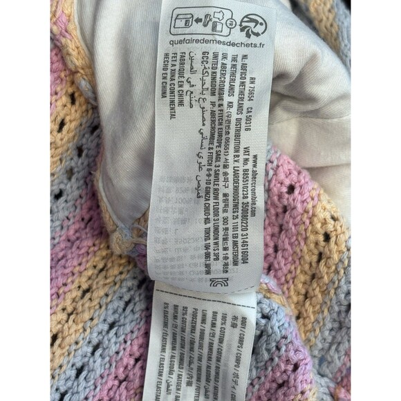 Hollister Crochet Halter Top Pink White Beachy Festival Boho Sz L - Picture 6 of 7